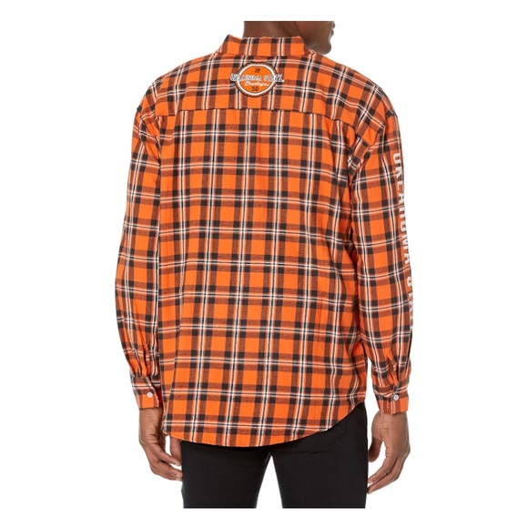 FOCO Oaklahoma State University Plaid Button Down Shirt Flannel Size 2XL Men NWT - Picture 2 of 11